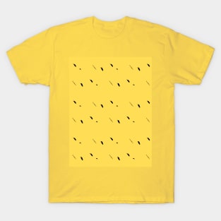 Black fragments on a yellow background T-Shirt